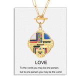 Evil Eye Necklace Enamel Pendant Stainless Steel Chains Goth Party