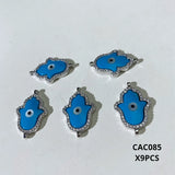 Evil Eye Vintage Cross Punk Pendant Charms for Jewelry Making