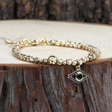 Evil Eye Bracelet Women Cubic Zircon Eyes Copper Stone Beads Bracelet