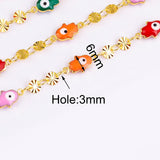 Evil Eye Charm Colorful Beads Moon Star Chain DIY Jewelry Findings