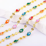 Evil Eye Charm Colorful Beads Moon Star Chain DIY Jewelry Findings