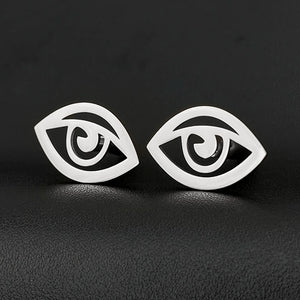 Evil Eye Men's Cufflinks Stainless Steel Vintage Amulet
