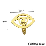 Evil Eye Men's Cufflinks Stainless Steel Vintage Amulet