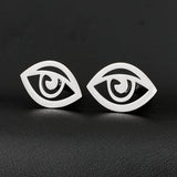 Evil Eye Men's Cufflinks Stainless Steel Vintage Amulet