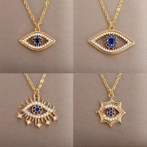 Evil Eye Necklace Devil Eye Pendant Choker Chain Necklace