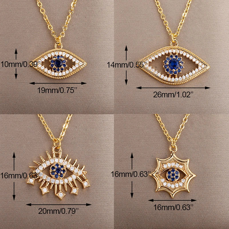 Evil Eye Necklace Devil Eye Pendant Choker Chain Necklace