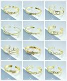 Evil Eye Cuff Bangle with CZ Charm - Party Wedding Jewelry