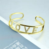Evil Eye Cuff Bangle with CZ Charm - Party Wedding Jewelry