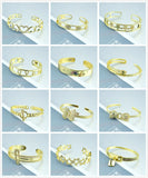 Evil Eye Cuff Bangle with CZ Charm - Party Wedding Jewelry