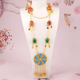 Long Chain Necklace Plated Jewelry Pendant Ottoman Totem Kurdish Wedding