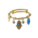 Lucky Fatima Hand Evil Eye Heart Adjustable Bracelets