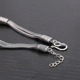 Silver Weaving Rope Foxtail Chain Bracelet Vintage Jewelry