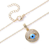 Zircon Hamsa Hand Evil Eye Necklace for Women