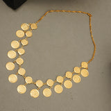 Totem Coin Necklace Water Wave Chain Plated Women Necklace Arabic Wedding Jewelr