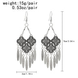 Vintage Leaf Pendant Head Chains & Earrings Sets for Women