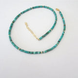 Turquoise Beaded Gemstone Necklace Choker
