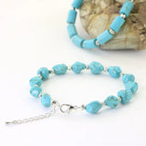 Turquoise Beaded Charm Bracelet for Women