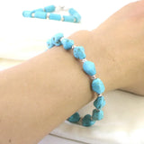 Turquoise Beaded Charm Bracelet for Women