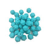 Turquoise Icosahedron Silicone Bead for Keychain Craft