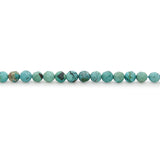 5mm Turquoise Faceted Round Stone Beads Strand for DIY Jewelry Making