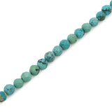 5mm Turquoise Faceted Round Stone Beads Strand for DIY Jewelry Making