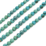 5mm Turquoise Faceted Round Stone Beads Strand for DIY Jewelry Making