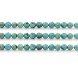 5mm Turquoise Faceted Round Stone Beads Strand for DIY Jewelry Making