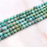 5mm Turquoise Faceted Round Stone Beads Strand for DIY Jewelry Making