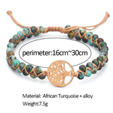 Turquoise Retro Bracelets Tree of Life Yoga Bracelet