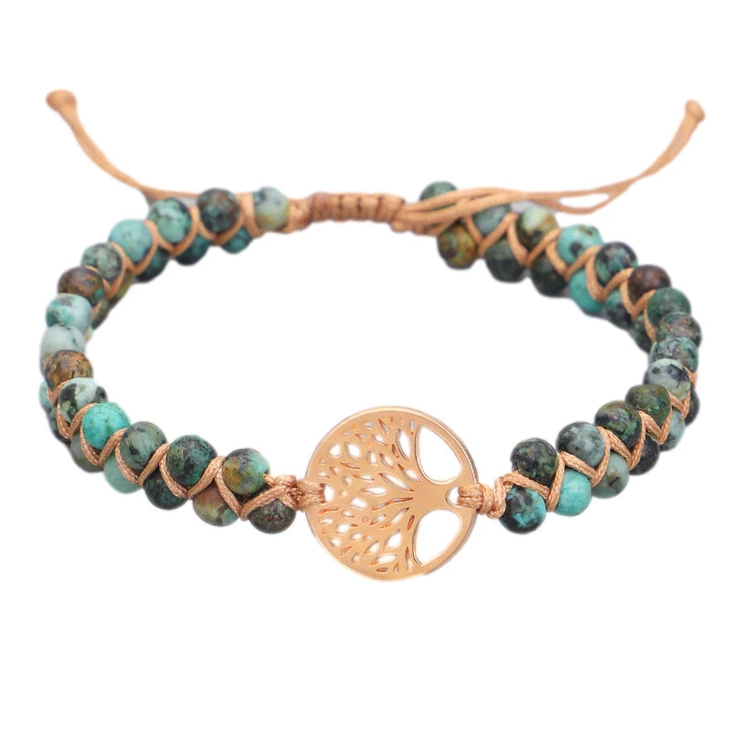 Turquoise Retro Bracelets Tree of Life Yoga Bracelet