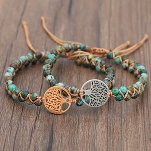 Turquoise Retro Bracelets Tree of Life Yoga Bracelet