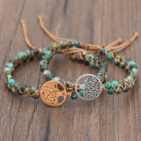 Turquoise Retro Bracelets Tree of Life Yoga Bracelet