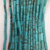 Turquoise Heishi Tube Rectangle Gemstone Bead 2*4/3*6/4*13MM
