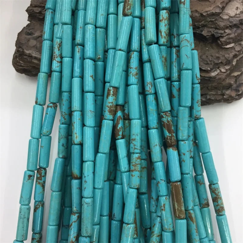 Turquoise Heishi Tube Rectangle Gemstone Bead 2*4/3*6/4*13MM