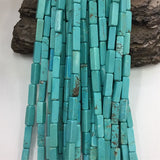 Turquoise Heishi Tube Rectangle Gemstone Bead 2*4/3*6/4*13MM