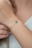 Turquoise Stone Starfish Bracelet 925 Sterling Silver Casual Jewelry