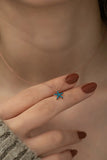 Turquoise Starfish Necklace 925 Sterling Silver Fine Jewelry Gift for Women