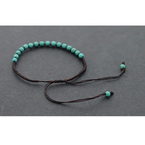 Turquoise Woven Beaded Braided Bracelet