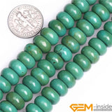 Rondelle Spacer Natural Turquoise Beads Strand 15 Inch Loose Beads