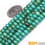 Rondelle Spacer Natural Turquoise Beads Strand 15 Inch Loose Beads