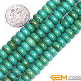 Rondelle Spacer Natural Turquoise Beads Strand 15 Inch Loose Beads
