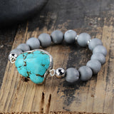 Turquoises Women Bracelets Rough Healing Stone Girls Bracelets