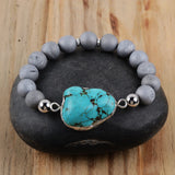 Turquoises Women Bracelets Rough Healing Stone Girls Bracelets