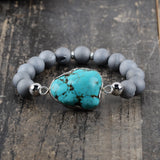 Turquoises Women Bracelets Rough Healing Stone Girls Bracelets