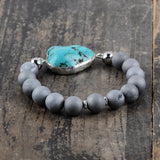 Turquoises Women Bracelets Rough Healing Stone Girls Bracelets
