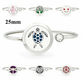 Turtle Stainless Steel Aromatherapy Locket Bracelet with 10 Pads