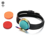 Real Leather Essential Oil Diffuser Locket Bracelet