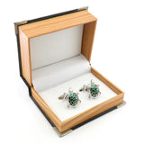 Turtle Cuff Links For Men Tortoise Brass Material Green Cufflinks