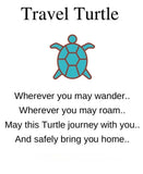 Personalised Turtle Keychain with Birthstone Initial