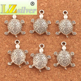Turtle Tortoise Sea Animal Charm Beads Tibetan Silver 30Pcs